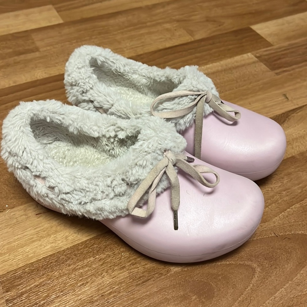Pink Fuzzy Croc